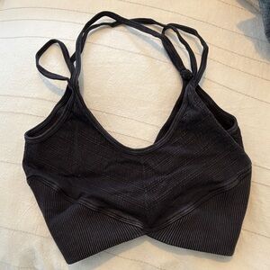 Free People moment Black Strappy Bralette